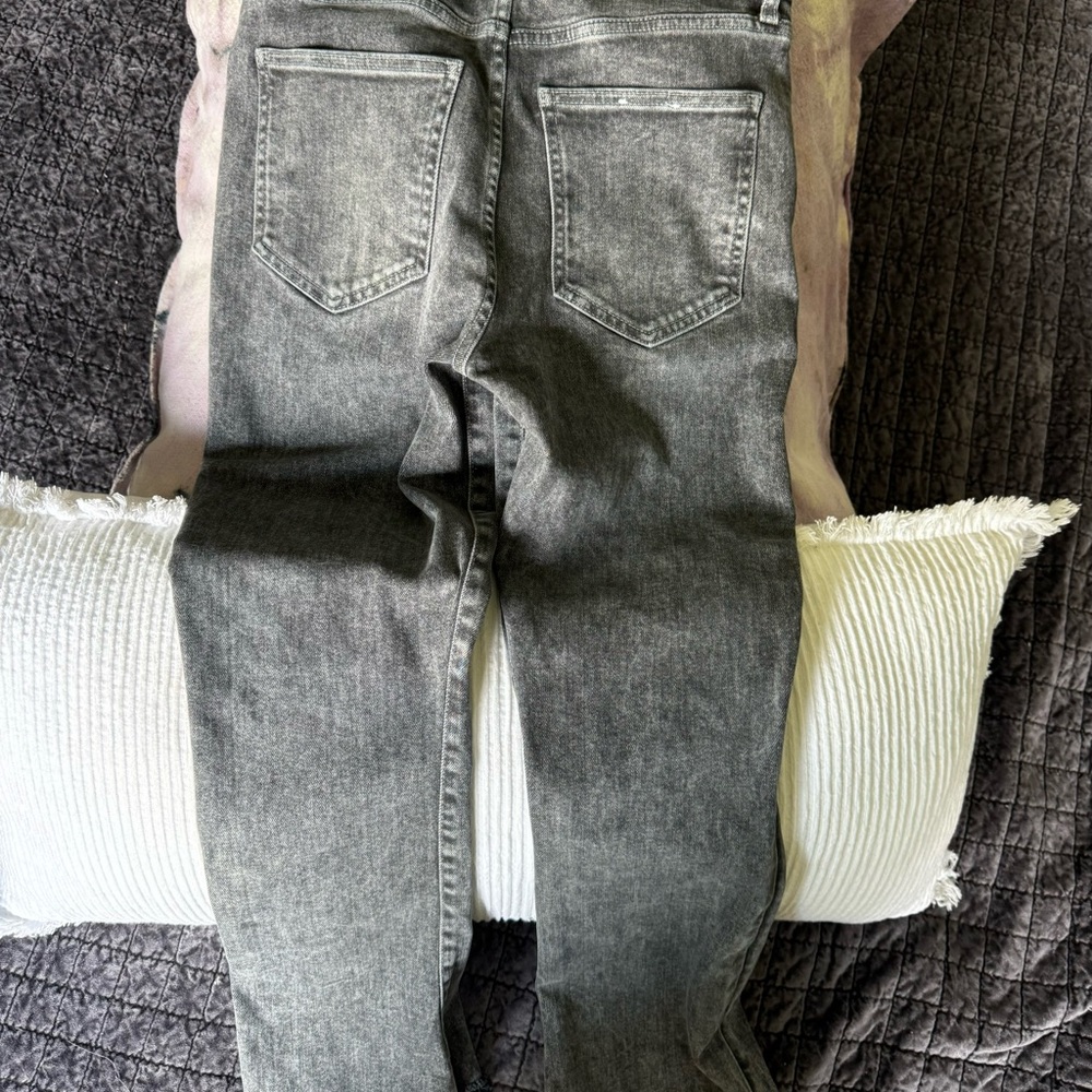 7 For All Mankind The High-Waist Slim Kick Flare Jeans Washed Black SIZE: 27 - Picture 6 of 9